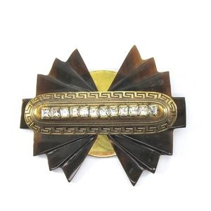 ERMANI BULATTI Brooch, Art Deco, Swarovski Crystal